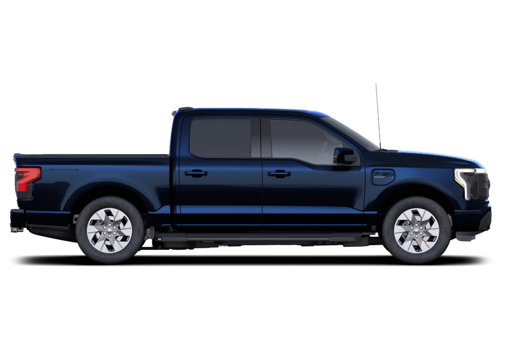 Sideprofil av Ford F-150 Lightning