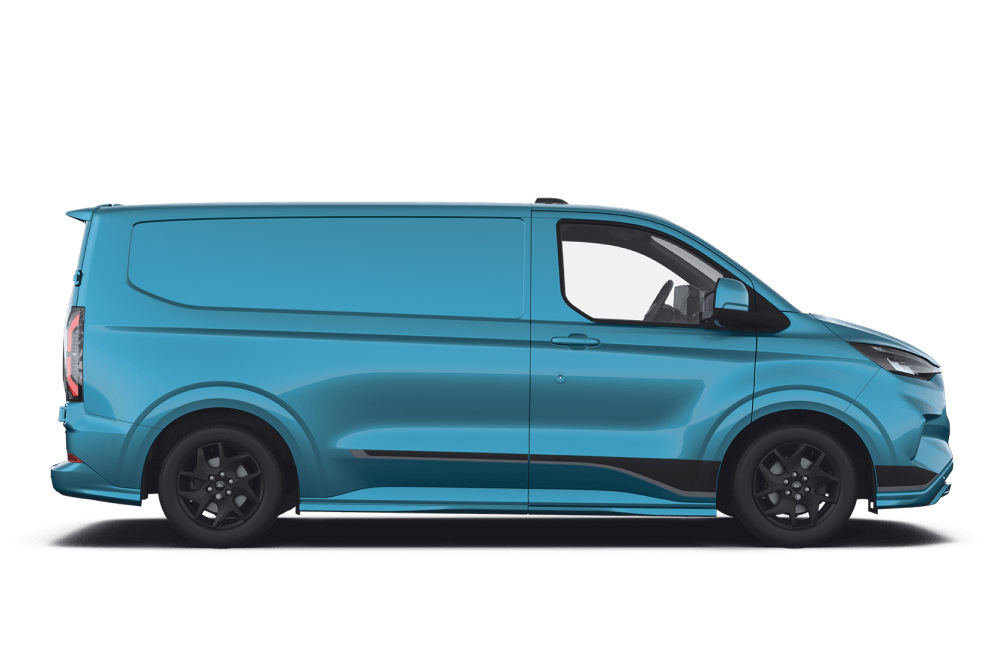Sideprofil av Ford E-Transit Custom 