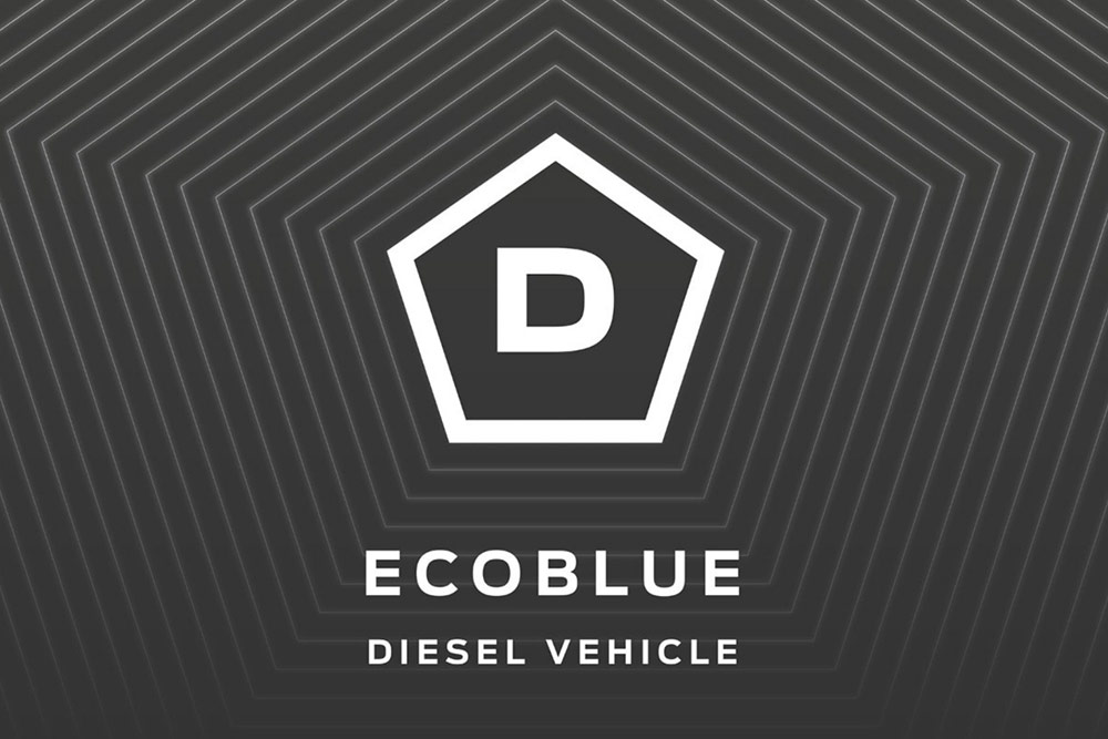 Logo for EcoBlue-dieselkjøretøy.
